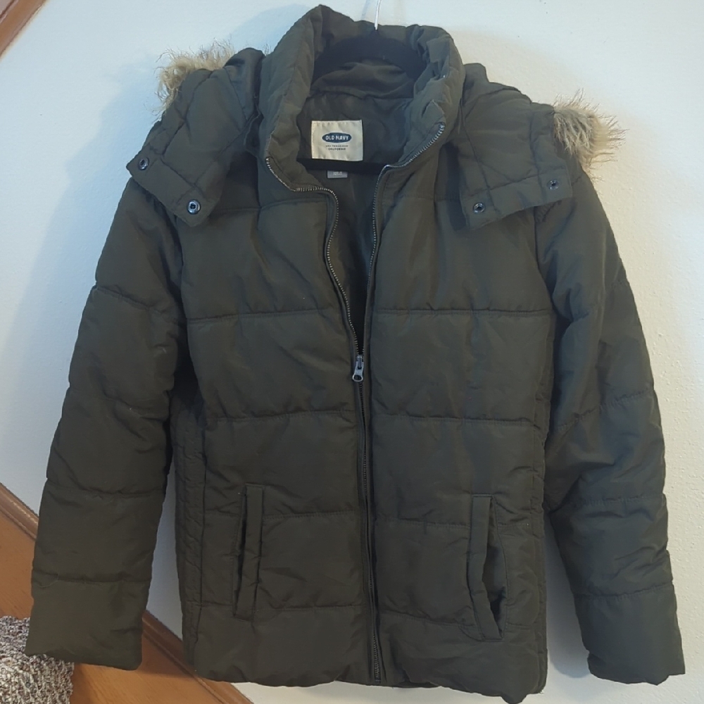 Old Navy Dark Green Woman's Puffer Jacket